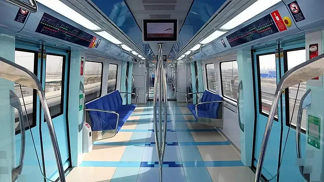 Маршрут синей линии метро