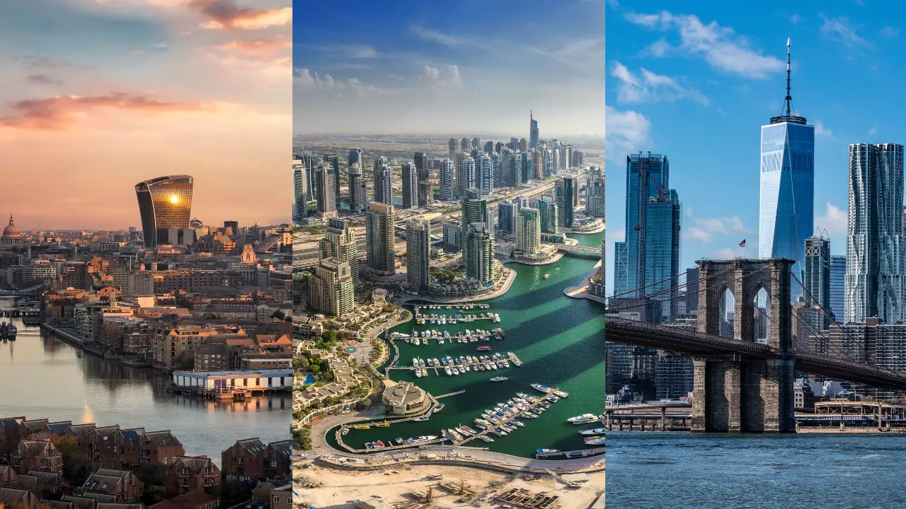 Dubai vs New York & London