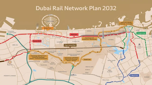 Golden Line Metro Route