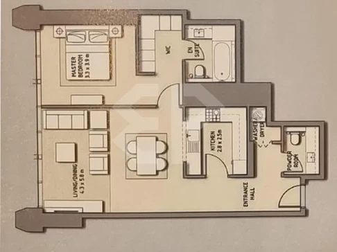 شقة جديدة مكونة من غرفة نوم واحدة للبيع في BLVD Heights 2 معرض 1