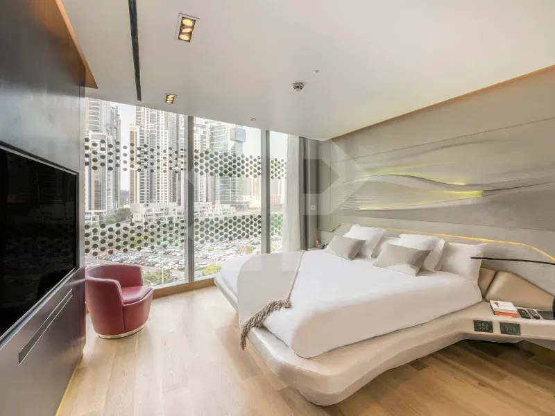 شقة حصرية مكونة من غرفتي نوم للبيع في الخليج التجاري معرض 23