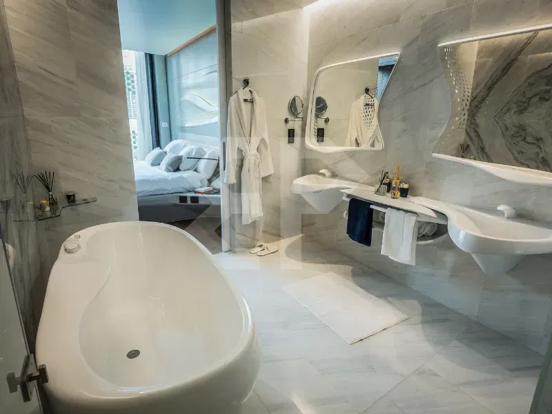 شقة حصرية مكونة من غرفتي نوم للبيع في الخليج التجاري معرض 3