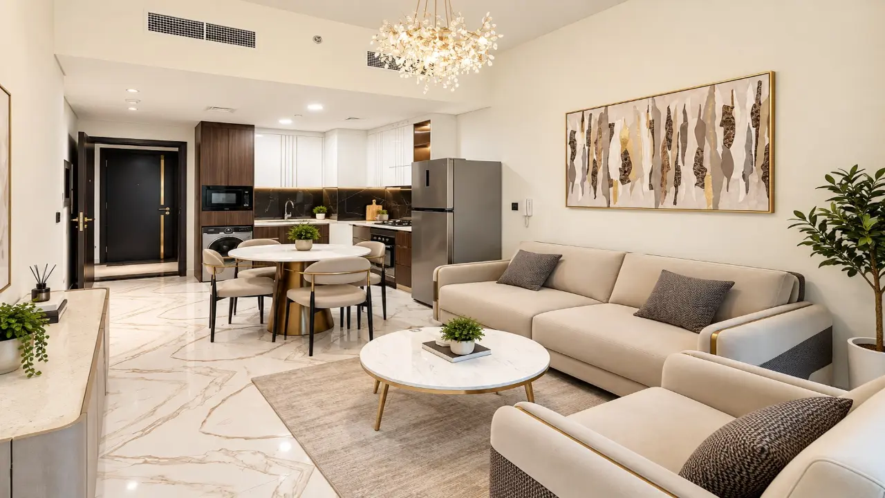 Продается двухкомнатная квартира на высоком этаже в жилом комплексе Petalz 2, International City. галерея 8