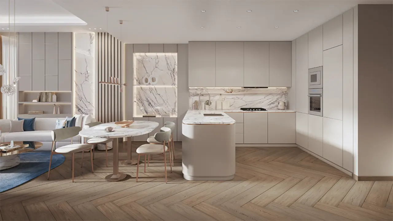 Полностью меблированная квартира с 1 спальней на продажу в комплексе Beach Walk Grand, Дубайские острова галерея 1