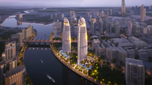 شقة فاخرة بغرفتي نوم مع عائد استثماري مرتفع للبيع في كانال هايتس 2، الخليج التجاري معرض 9