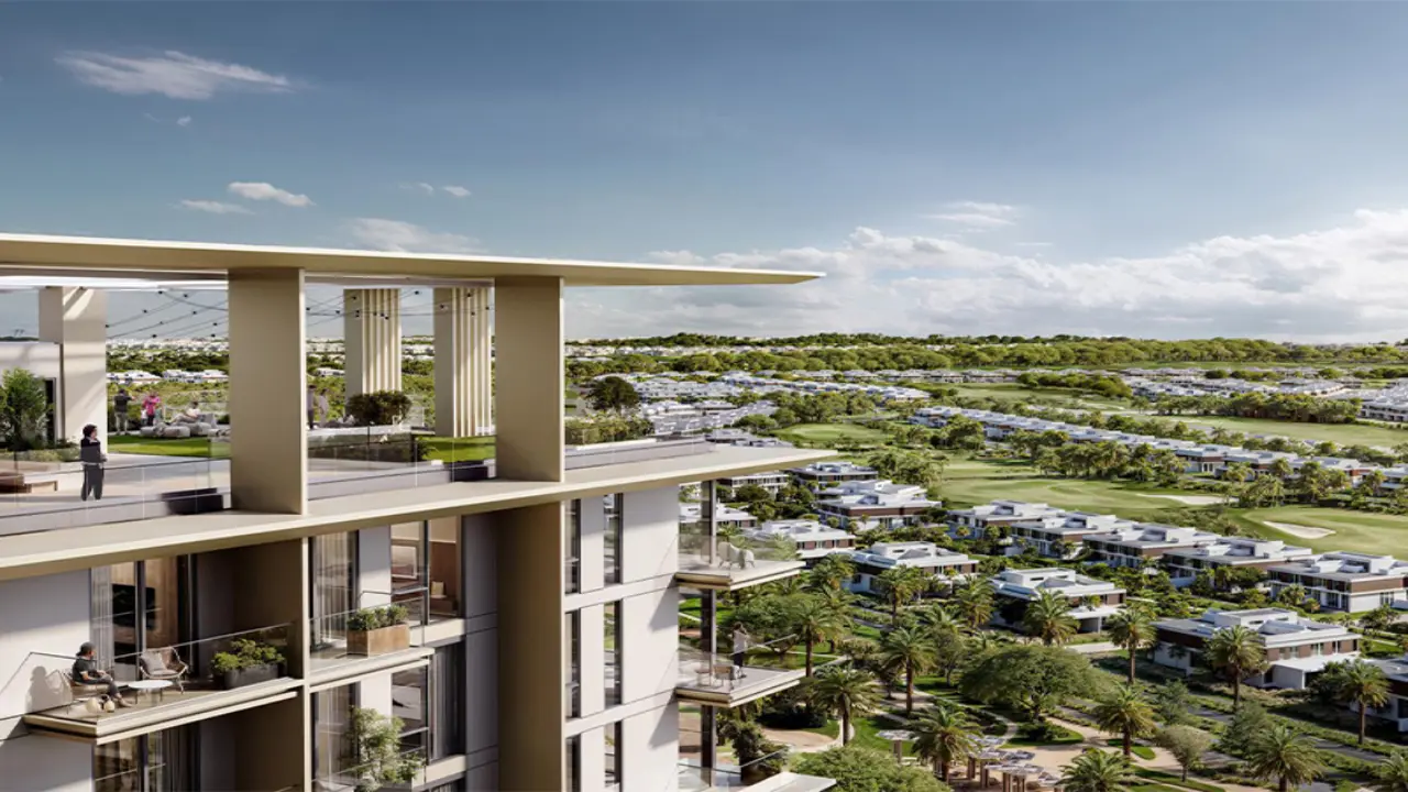 شقة بغرفة نوم واحدة مطلة على ملعب الجولف مع عائد استثماري مرتفع للبيع في كلوب بليس، دبي هيلز استيت معرض 8