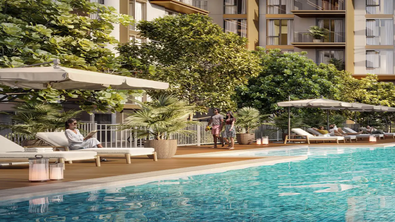 شقة بغرفة نوم واحدة مطلة على ملعب الجولف مع عائد استثماري مرتفع للبيع في كلوب بليس، دبي هيلز استيت معرض 2