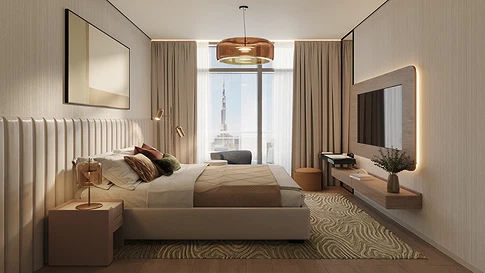 Роскошная двухкомнатная квартира в элитном жилом комплексе DoubleTree by Hilton Residences, Jumeirah Garden City, продается. галерея 1