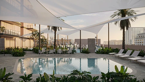 Роскошная двухкомнатная квартира в элитном жилом комплексе DoubleTree by Hilton Residences, Jumeirah Garden City, продается. галерея 5