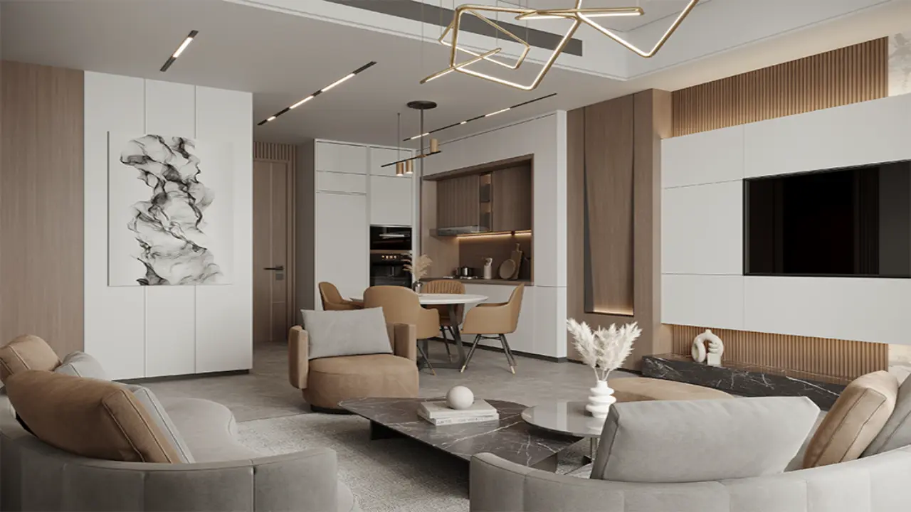 شقة فاخرة مفروشة بالكامل مكونة من غرفتي نوم للبيع في إليكترا، منطقة قرية جميرا الدائرية 14 معرض 3