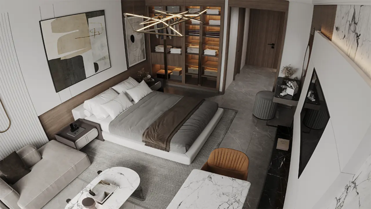 شقة فاخرة مفروشة بالكامل مكونة من غرفتي نوم للبيع في إليكترا، منطقة قرية جميرا الدائرية 14 معرض 8