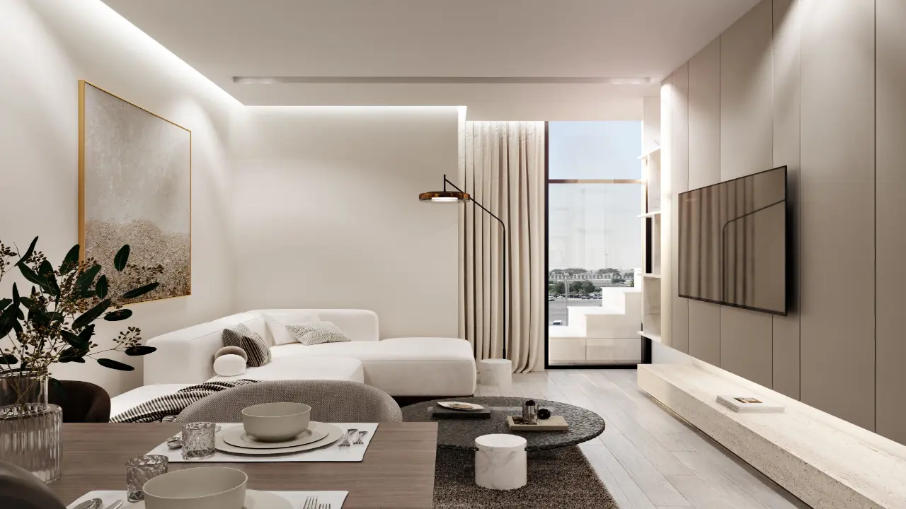 Роскошные апартаменты с 2 спальнями на продажу в жилом комплексе Gharbi 2, район JVC 11 галерея 2