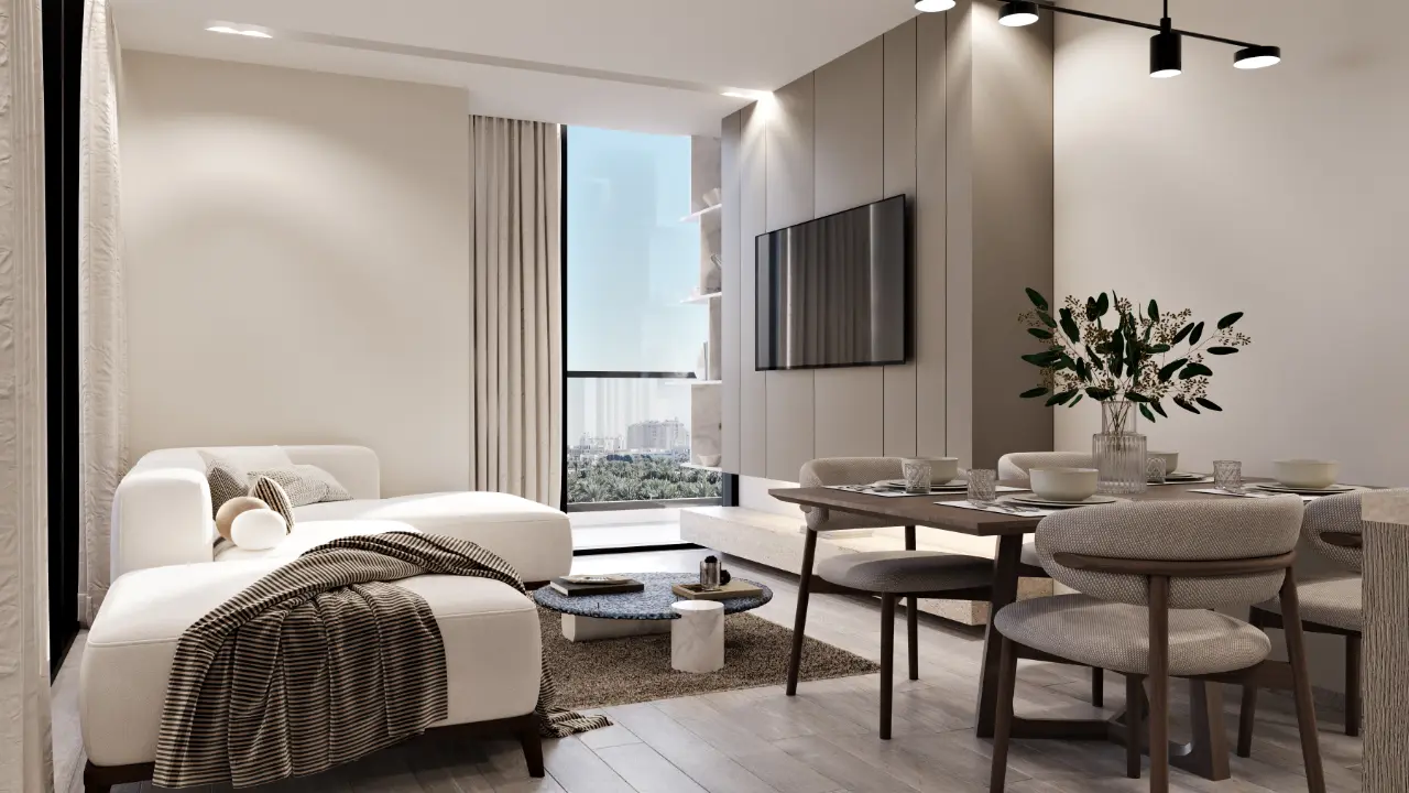 Роскошные апартаменты с 2 спальнями на продажу в жилом комплексе Gharbi 2, район JVC 11 галерея 10