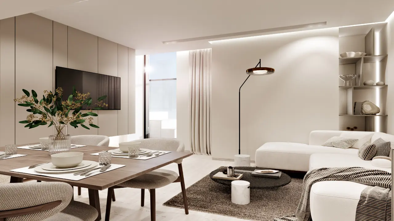 Роскошные апартаменты с 2 спальнями на продажу в жилом комплексе Gharbi 2, район JVC 11 галерея 4