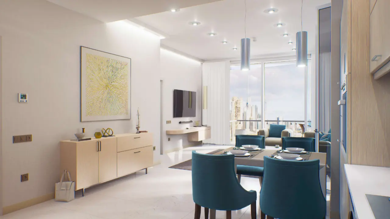 Golf Course View 1-Bedroom Furnished Apartment for Sale in Golf Views Seven City, JLT gallery 1