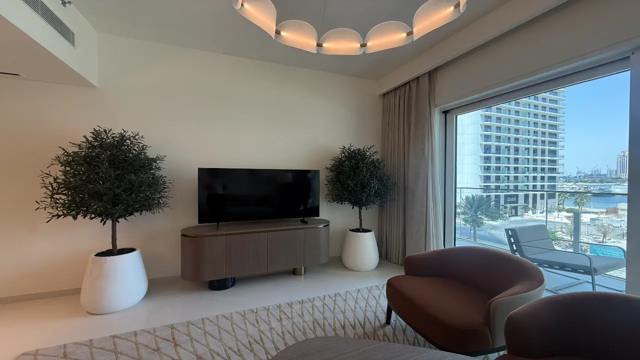 شقة مفروشة بالكامل بغرفة نوم واحدة للبيع في برج جراند بلو 1، إعمار بيتشفرونت معرض 9