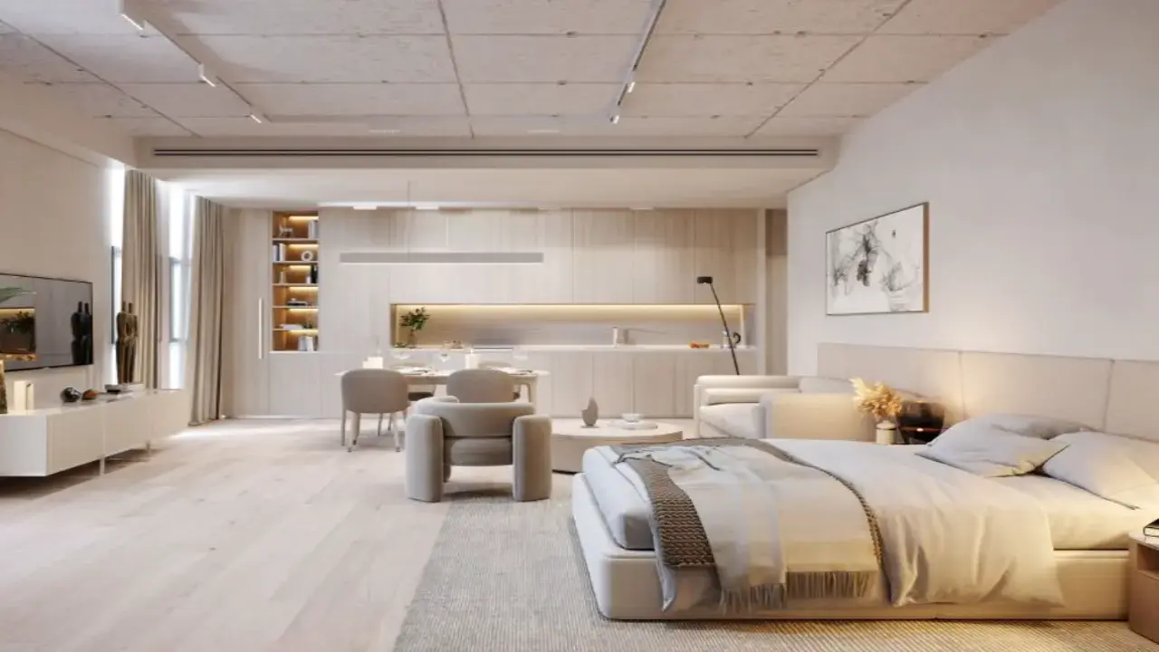 شقة مفروشة بالكامل مكونة من غرفتي نوم للبيع في ماج 330، مدينة العرب معرض 9