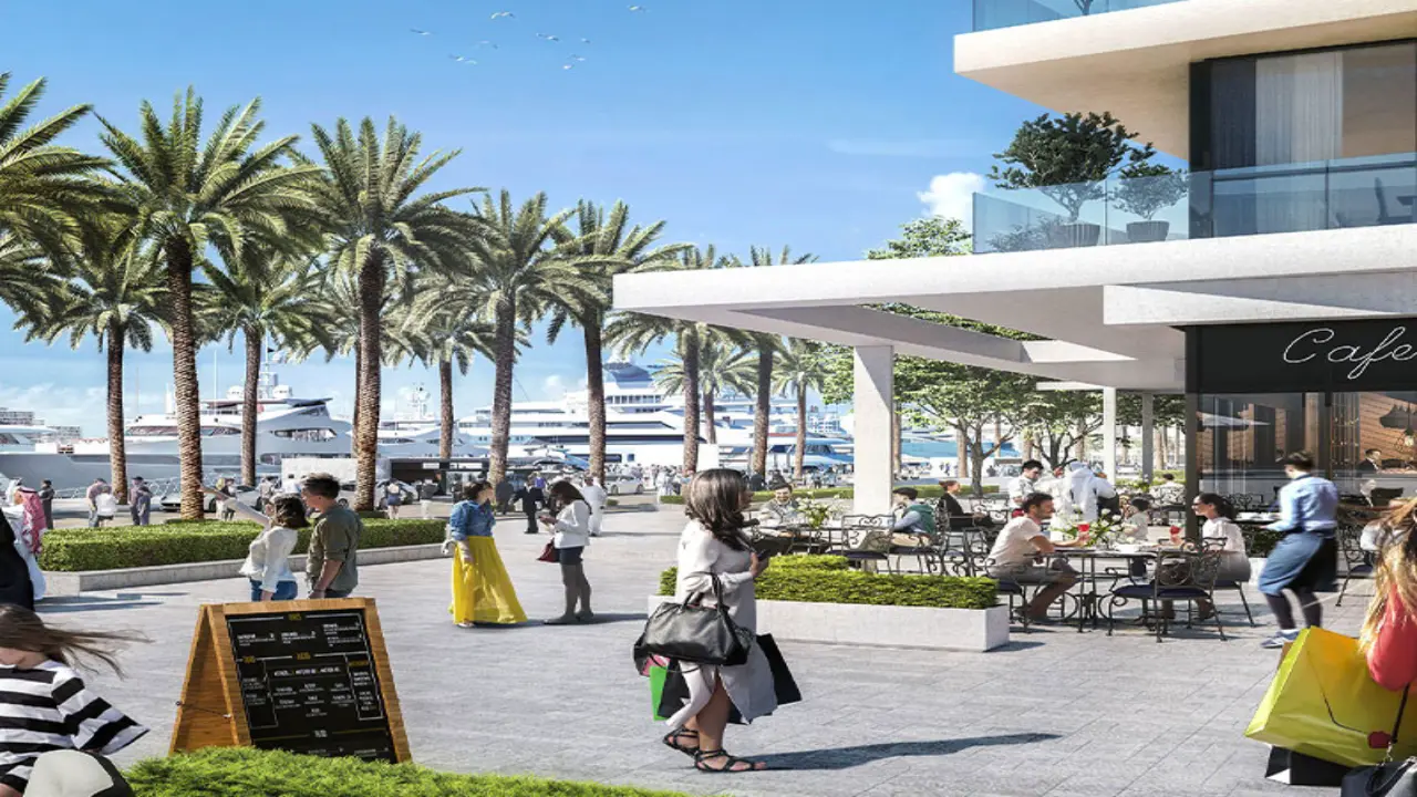 شقة فاخرة مكونة من غرفتي نوم مطلة على الواجهة البحرية للبيع في أوشن كوف 1، ميناء راشد معرض 2