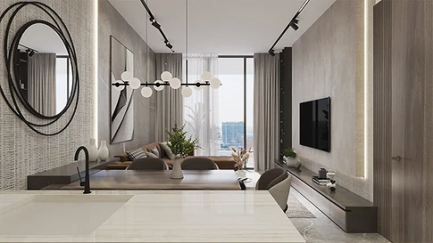 Современные апартаменты с 3 спальнями на продажу в комплексе Ocean Pearl by SD, острова Дубай галерея 1