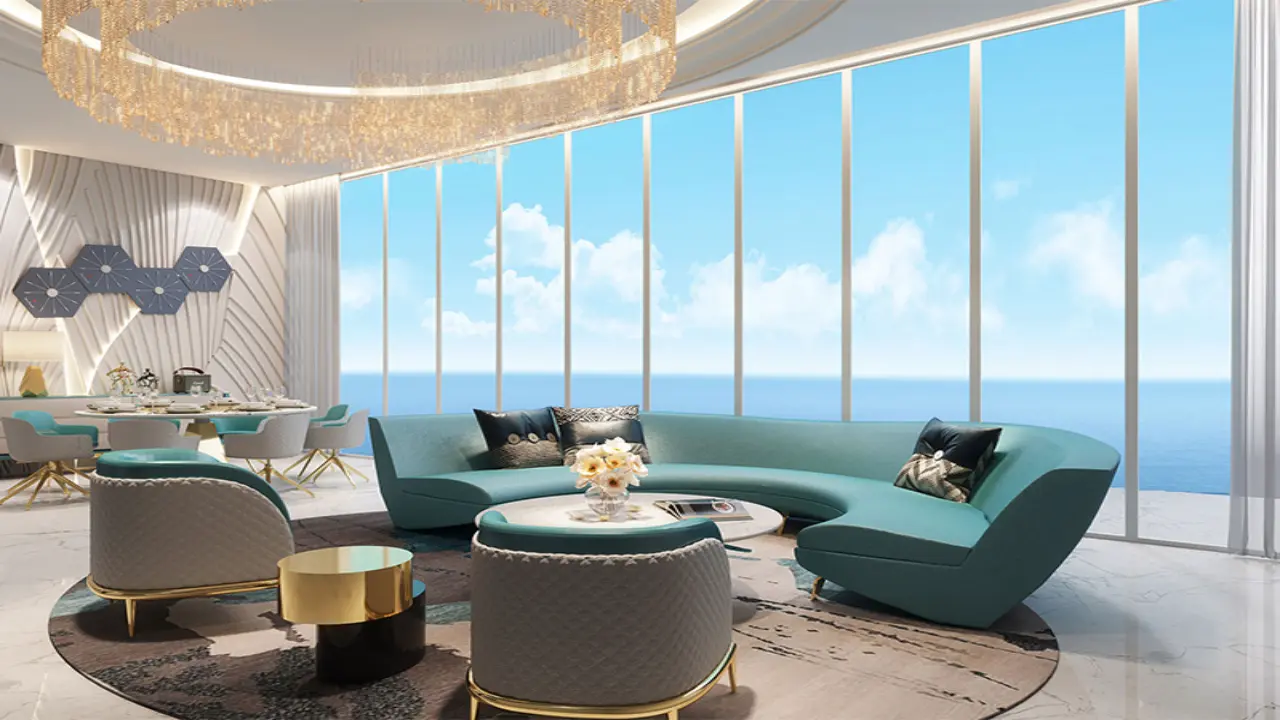 شقة استوديو مفروشة بالكامل مطلة على البحر للبيع في أوشنز 2، مدينة دبي البحرية معرض 4