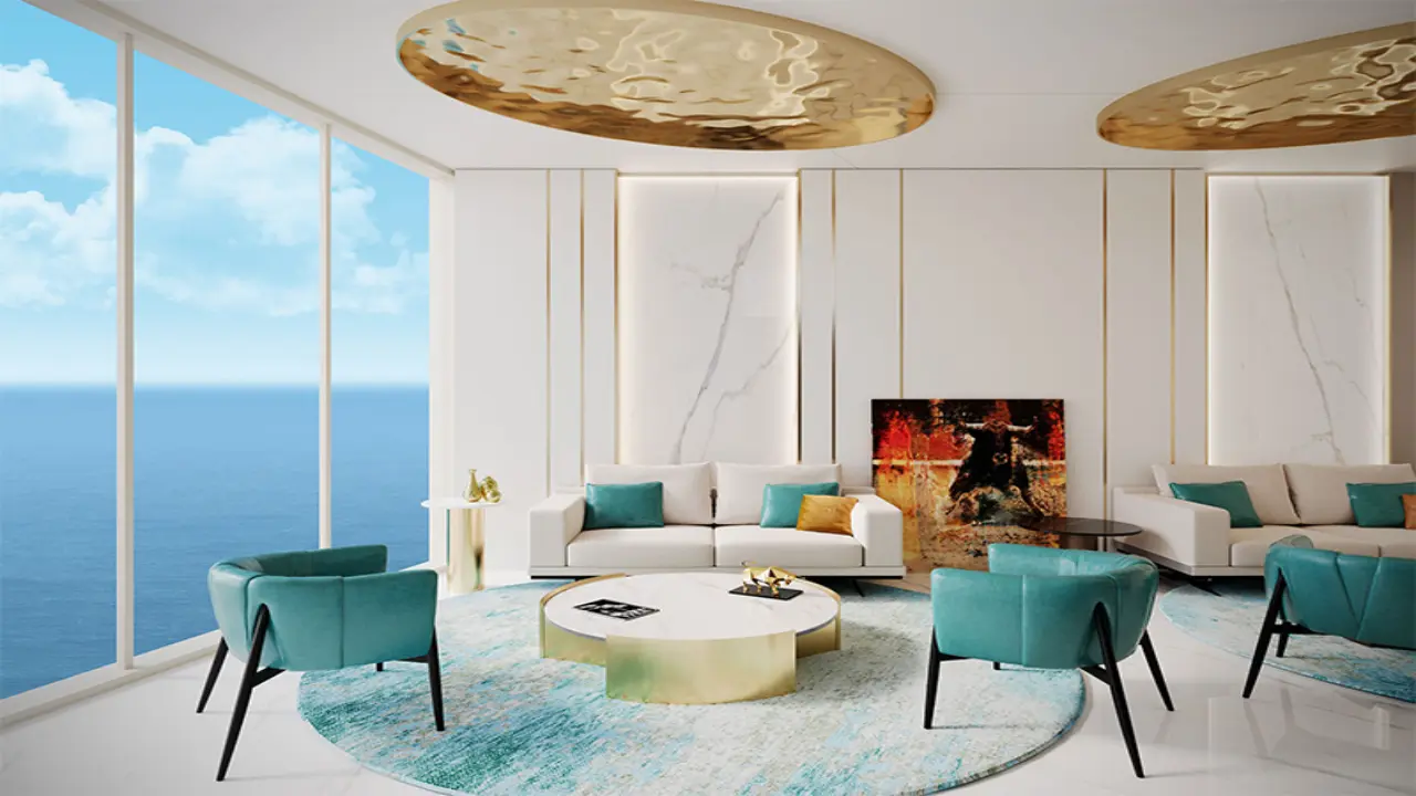 شقة استوديو مفروشة بالكامل مطلة على البحر للبيع في أوشنز 2، مدينة دبي البحرية معرض 2