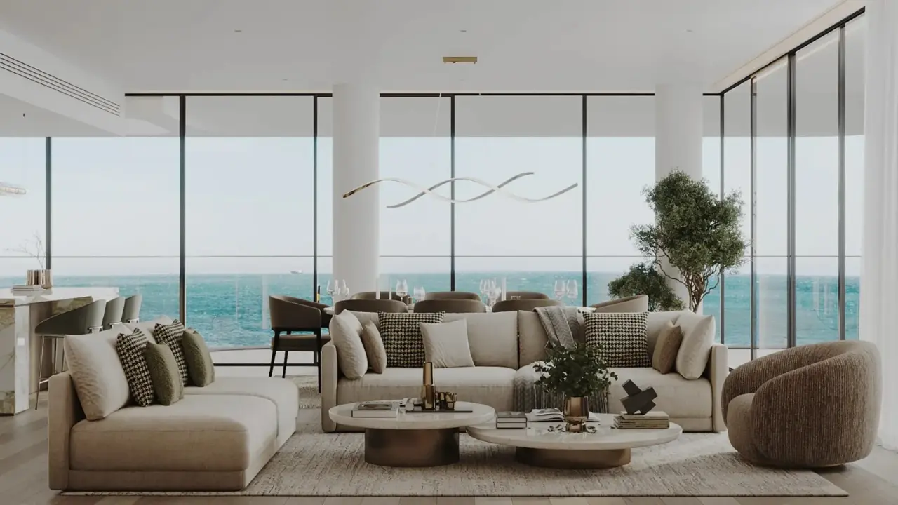 Роскошные апартаменты с 2 спальнями и видом на море на продажу в Рене, Дубайские острова галерея 1