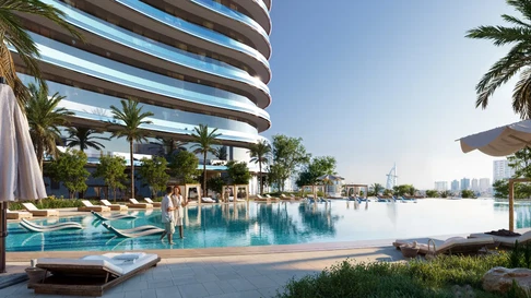 Spacious Studio Apartment for Sale in Binghatti Skyflame 2, Majan gallery 2