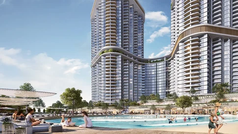 Роскошная 1-комнатная квартира с видом на набережную продается в Skyscape Avenue, Sobha Hartland 2. галерея 4
