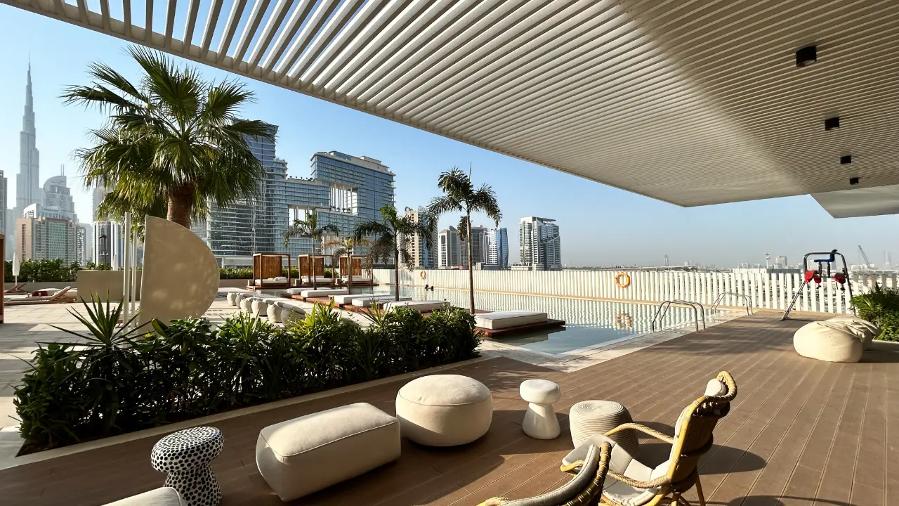 شقة استوديو مفروشة مطلة على برج خليفة للبيع في أبسايد ليفينج، الخليج التجاري معرض 5