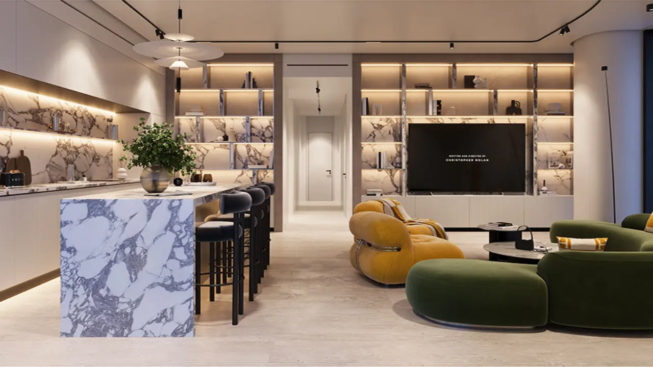 شقة بغرفتي نوم مطلة على الشاطئ، بعائد استثمار مرتفع، للبيع في فيلا ديل برونيلو، جزر دبي معرض 9