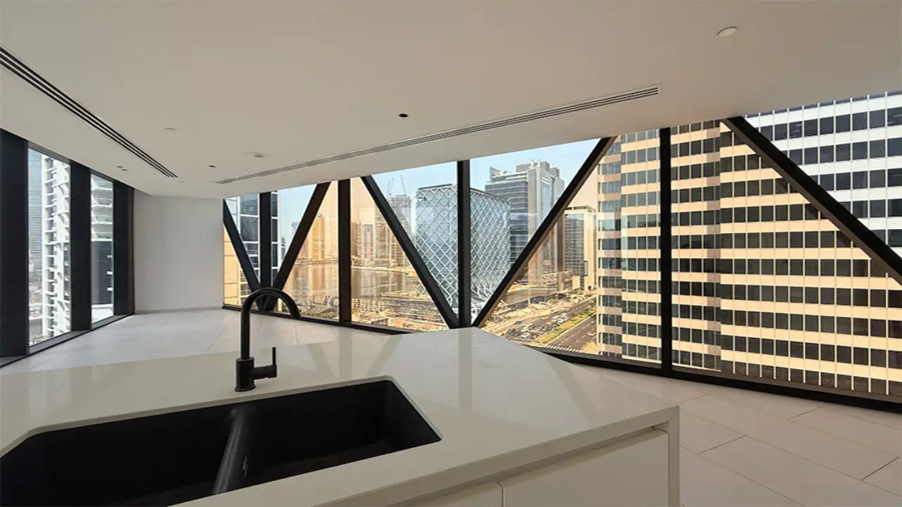 شقة أنيقة بغرفتي نوم بإطلالات بانورامية للبيع في ماركيز سكوير، الخليج التجاري معرض 1