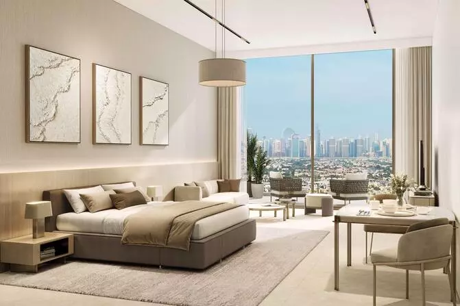Spacious Studio Apartment for Sale in Sol Levante JVT with Burj Khalifa View gallery 3