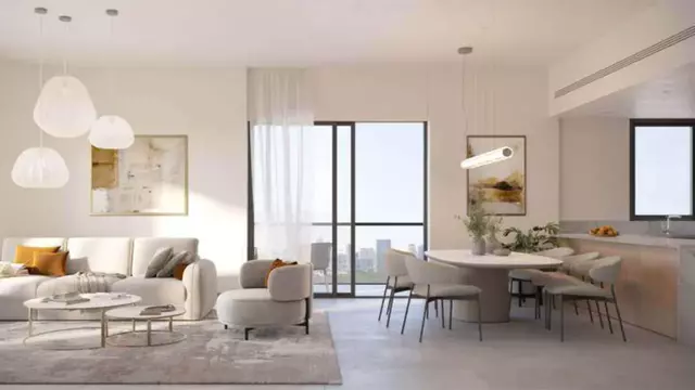 Просторная квартира с 2 спальнями и видом на пристань для продажи в комплексе Cello Residences, район JVC 18