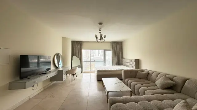 Burj Khalifa View Studio Apartment for Rent in Safeer Tower 2, Business Bay