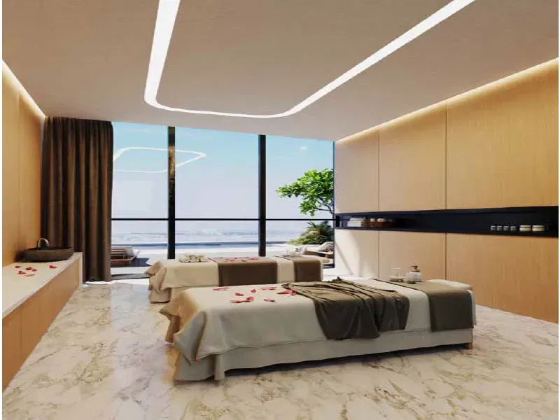 شقة جديدة للبيع مكونة من غرفة نوم واحدة وواسعة في برج الحبتور، الخليج التجاري معرض 8