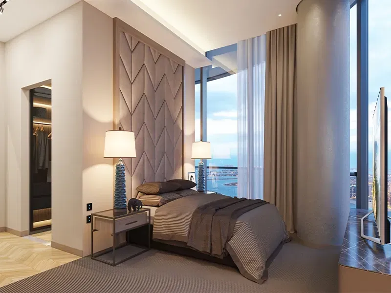 شقة للبيع في الطابق العلوي بغرفة نوم واحدة مطلة على البحر في برج شوبا سيهافن أ، دبي هاربور معرض 1