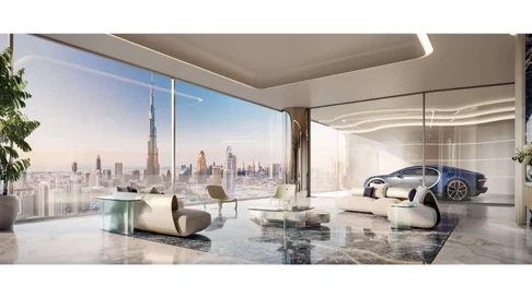 شقة مفروشة بغرفتي نوم مع إطلالات بانورامية للبيع في Bugatti Residences، الخليج التجاري معرض 12