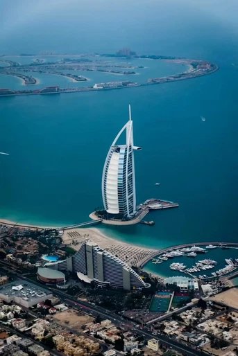 Burj Al Arab drone view